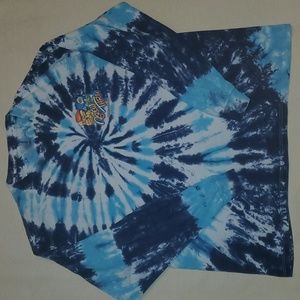 Brew Thru Outer Banks vintage tye dye graphic tee